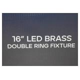 Luxrite 16" LED Brass Double Ring Fixture Luxrite 16" LED Brass Double Ring Fixture