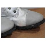 Gia-Mia Silver Sequin Combat Boots - Size 10 Gia-Mia Silver Sequin Combat Boots - Size 10