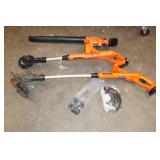 *2* Black & Decker 20V Lithium Weed Whips and Leaf Blower *2* Black & Decker 20V Lithium Weed Whips and Leaf Blower