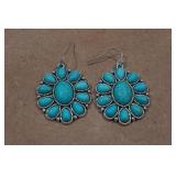 Squash Blossum Turquoise Earrings Squash Blossum Turquoise Earrings