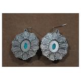 Squash Blossum Turquoise Earrings Squash Blossum Turquoise Earrings