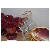 Assorted Kitchenware - Mugs, Utensils, Pan, Serving Trays Assorted Kitchenware - Mugs, Utensils, Pan, Serving Trays