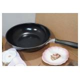 Assorted Kitchenware - Mugs, Utensils, Pan, Serving Trays Assorted Kitchenware - Mugs, Utensils, Pan, Serving Trays