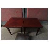 Wood Side Tables with Foot Stool Wood Side Tables with Foot Stool