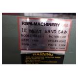 Ram Machinery 10" Meat Band Saw with Grinder Ram Machinery 10" Meat Band Saw with Grinder