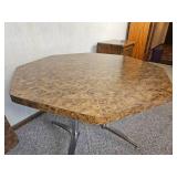 Retro Burle Wood Veneer Mid Century Dining Table Retro Burle Wood Veneer Mid Century Dining Table