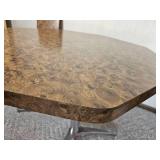 Retro Burle Wood Veneer Mid Century Dining Table Retro Burle Wood Veneer Mid Century Dining Table