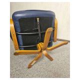 Vintage Scandinavian Design Blue Leather Recliner Vintage Scandinavian Design Blue Leather Recliner