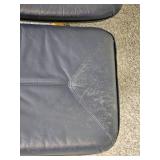 Vintage Scandinavian Design Blue Leather Recliner & Ottoman Vintage Scandinavian Design Blue Leather Recliner & Ottoman