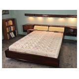 Queen Danish Modern Kibaek Modelfabrik Rosewood Platform Bed and Light Rail Queen Danish Modern Kibaek Modelfabrik Rosewood Platform Bed and Light Rail