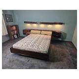 Queen Danish Modern Kibaek Modelfabrik Rosewood Platform Bed and Light Rail Queen Danish Modern Kibaek Modelfabrik Rosewood Platform Bed and Light Rail