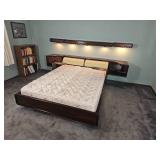 Queen Danish Modern Kibaek Modelfabrik Rosewood Platform Bed and Light Rail Queen Danish Modern Kibaek Modelfabrik Rosewood Platform Bed and Light Rail