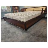 Queen Danish Modern Kibaek Modelfabrik Rosewood Platform Bed and Light Rail Queen Danish Modern Kibaek Modelfabrik Rosewood Platform Bed and Light Rail