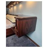 Queen Danish Modern Kibaek Modelfabrik Rosewood Platform Bed and Light Rail Queen Danish Modern Kibaek Modelfabrik Rosewood Platform Bed and Light Rail