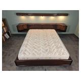 Queen Danish Modern Kibaek Modelfabrik Rosewood Platform Bed and Light Rail Queen Danish Modern Kibaek Modelfabrik Rosewood Platform Bed and Light Rail