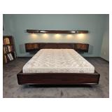 Queen Danish Modern Kibaek Modelfabrik Rosewood Platform Bed and Light Rail Queen Danish Modern Kibaek Modelfabrik Rosewood Platform Bed and Light Rail