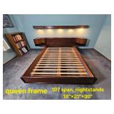 Queen Danish Modern Kibaek Modelfabrik Rosewood Platform Bed and Light Rail Queen Danish Modern Kibaek Modelfabrik Rosewood Platform Bed and Light Rail