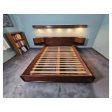 Queen Danish Modern Kibaek Modelfabrik Rosewood Platform Bed and Light Rail Queen Danish Modern Kibaek Modelfabrik Rosewood Platform Bed and Light Rail