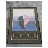 "Beauty & the Beast" Lithograph Circle Gallery Sign by French Art Deco Artist Erté "Beauty & the Beast" Lithograph Circle Gallery Sign by French Art Deco Artist Erté