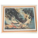 "City on the Cliff" Leonardo Nierman Sign & Number Print Mexican Postwar Modern Artist "City on the Cliff" Leonardo Nierman Sign & Number Print Mexican Postwar Modern Artist