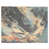 "City on the Cliff" Leonardo Nierman Sign & Number Print Mexican Postwar Modern Artist "City on the Cliff" Leonardo Nierman Sign & Number Print Mexican Postwar Modern Artist