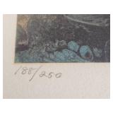 "City on the Cliff" Leonardo Nierman Sign & Number Print Mexican Postwar Modern Artist "City on the Cliff" Leonardo Nierman Sign & Number Print Mexican Postwar Modern Artist