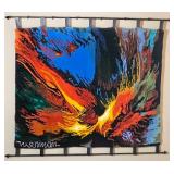 Leonardo Nierman "Twisted Trunk" Wool Tapestry Artword from Leonardo Nierman "Twisted Trunk" Wool Tapestry Artword from