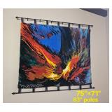 Leonardo Nierman "Twisted Trunk" Wool Tapestry Artword from Leonardo Nierman "Twisted Trunk" Wool Tapestry Artword from