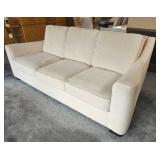 Plush Cream Upholstered Family Sofa from Klaussner Furniture Plush Cream Upholstered Family Sofa from Klaussner Furniture