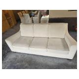 Plush Cream Upholstered Family Sofa from Klaussner Furniture Plush Cream Upholstered Family Sofa from Klaussner Furniture