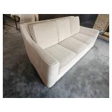 Plush Cream Upholstered Family Sofa from Klaussner Furniture Plush Cream Upholstered Family Sofa from Klaussner Furniture