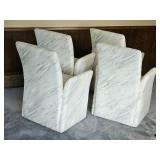Set of Four Vintage 80s Chiclet Sculptural Dining Chair Set of Four Vintage 80s Chiclet Sculptural Dining Chair