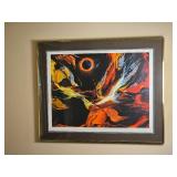 "Poems of Fire Eclipse" Leonardo Nierman Sign & Number Print Mexican Postwar Modern Artist "Poems of Fire Eclipse" Leonardo Nierman Sign & Number Print Mexican Postwar Modern Artist