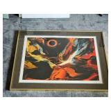 "Poems of Fire Eclipse" Leonardo Nierman Sign & Number Print Mexican Postwar Modern Artist "Poems of Fire Eclipse" Leonardo Nierman Sign & Number Print Mexican Postwar Modern Artist