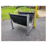 Danish Modern Chrome Tubing Magazine Rack Danish Modern Chrome Tubing Magazine Rack
