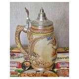 Cool Budweiser Bicentennial Commemorative Beer Stein and Tray Set - (4) Cool Budweiser Bicentennial Commemorative Beer Stein and Tray Set - (4)