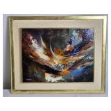 *SIGNED* *LEONARDO NIERMAN* Fine Art Modern Abstract Oil Print - Wind Series *SIGNED* *LEONARDO NIERMAN* Fine Art Modern Abstract Oil Print - Wind Series