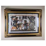 *SIGNED* Fine Art Egyptian Papyrus Painting - Adel Ghabbour - King Tutenkhamun & Queen on Hunt *SIGNED* Fine Art Egyptian Papyrus Painting - Adel Ghabbour - King Tutenkhamun & Queen on Hunt