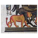*SIGNED* Fine Art Egyptian Papyrus Painting - Adel Ghabbour - King Tutenkhamun & Queen on Hunt *SIGNED* Fine Art Egyptian Papyrus Painting - Adel Ghabbour - King Tutenkhamun & Queen on Hunt