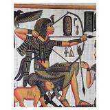 *SIGNED* Fine Art Egyptian Papyrus Painting - Adel Ghabbour - King Tutenkhamun & Queen on Hunt *SIGNED* Fine Art Egyptian Papyrus Painting - Adel Ghabbour - King Tutenkhamun & Queen on Hunt