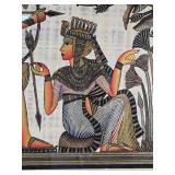 *SIGNED* Fine Art Egyptian Papyrus Painting - Adel Ghabbour - King Tutenkhamun & Queen on Hunt *SIGNED* Fine Art Egyptian Papyrus Painting - Adel Ghabbour - King Tutenkhamun & Queen on Hunt