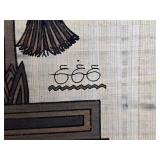 *SIGNED* Fine Art Egyptian Papyrus Painting - Adel Ghabbour - King Tutenkhamun & Queen on Hunt *SIGNED* Fine Art Egyptian Papyrus Painting - Adel Ghabbour - King Tutenkhamun & Queen on Hunt