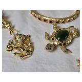 Brilliant Vintage Costume Jewelry Collection - Gold - (25) Brilliant Vintage Costume Jewelry Collection - Gold - (25)