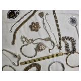 Brilliant Vintage Costume Jewelry Collection - Silver - (20) Brilliant Vintage Costume Jewelry Collection - Silver - (20)
