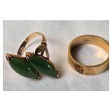 Vintage 14K Gold Ring Pair - 5g, 4g Vintage 14K Gold Ring Pair - 5g, 4g