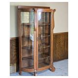 Stunning Antique Oak Curio Cabinet Stunning Antique Oak Curio Cabinet