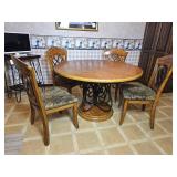 Scrolled Wrought Iron Provencial Dining Table & Chairs Scrolled Wrought Iron Provencial Dining Table & Chairs