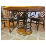 Scrolled Wrought Iron Provencial Dining Table & Chairs Scrolled Wrought Iron Provencial Dining Table & Chairs