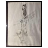 Pencil Sketch Nude by Native American Artist Blackbear Bosin Pencil Sketch Nude by Native American Artist Blackbear Bosin