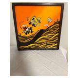 Three Panel Bi-Plane Lithograph Singed by Artist Blackbear Bosin Three Panel Bi-Plane Lithograph Singed by Artist Blackbear Bosin